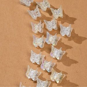 Iridescent Butterfly Clips
